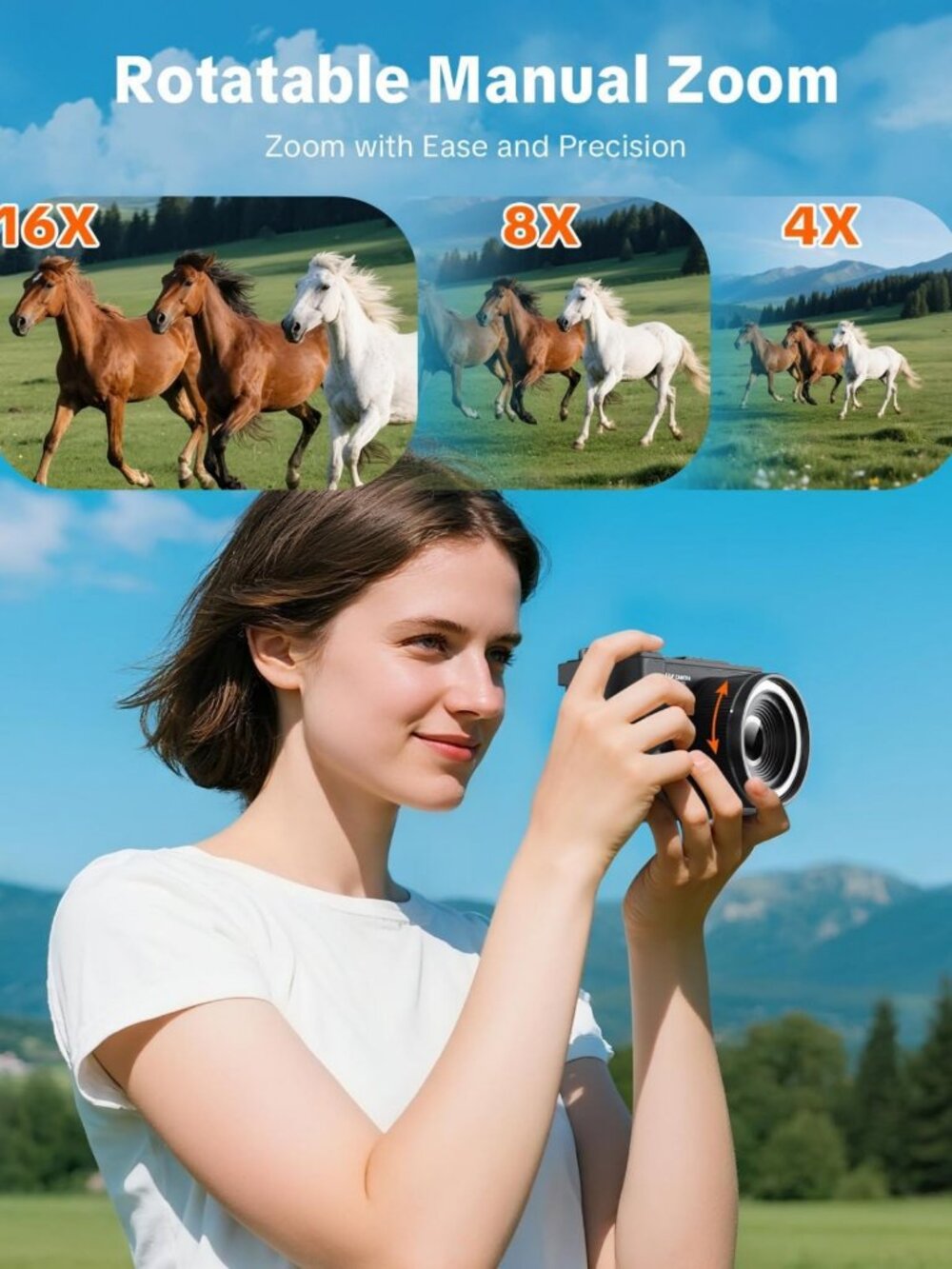 4K Digital Camera for Photography, 180° Flip Screen, Kids & Beginners Friendly - Picture 6 of 7